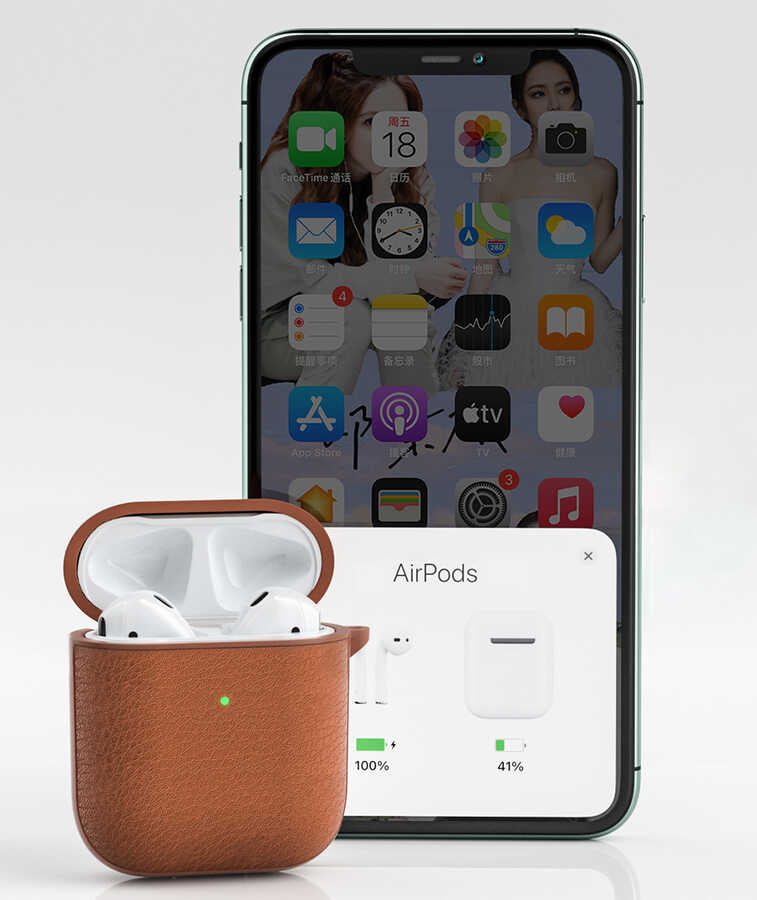 Wiwu Calfskin Airpods Kulaklık Kılıfı - 3 Wiwu Calfskin Airpods Kulaklık Kılıfı - 3